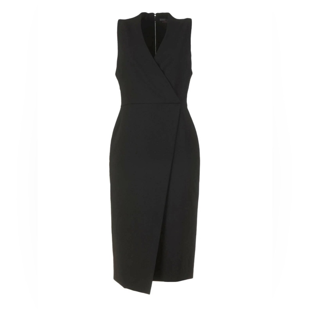 Alice + Olivia Jacey Asymmetric Wrap Sheath Dress